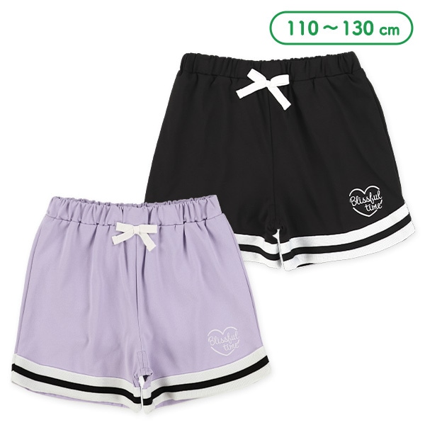 エステル裾ラインショートパンツ