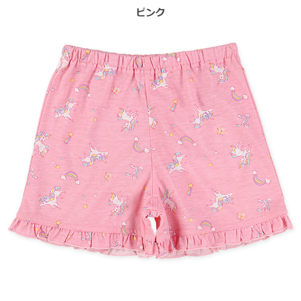1分丈ユニコーン柄ショートパンツ