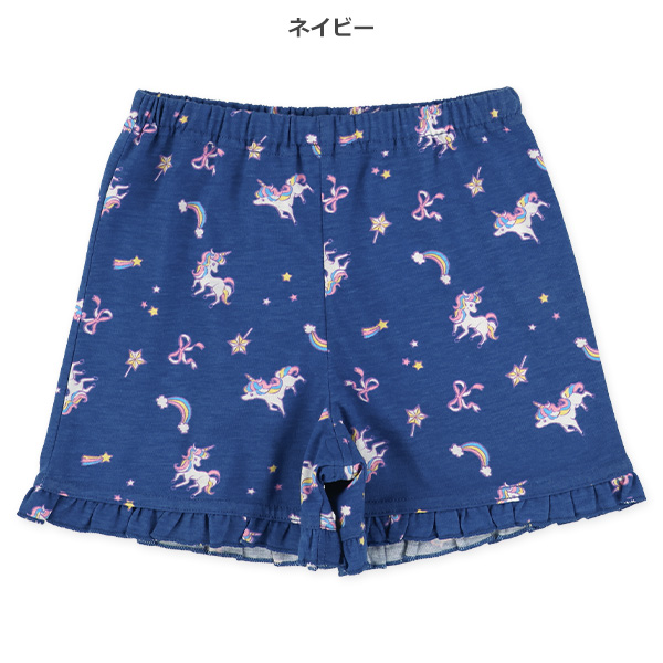 1分丈ユニコーン柄ショートパンツ