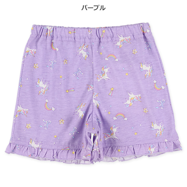 1分丈ユニコーン柄ショートパンツ