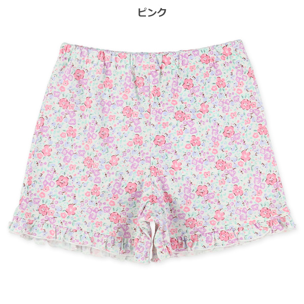 小花柄ニットショートパンツ