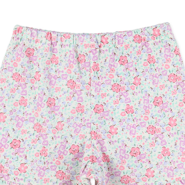 小花柄ニットショートパンツ