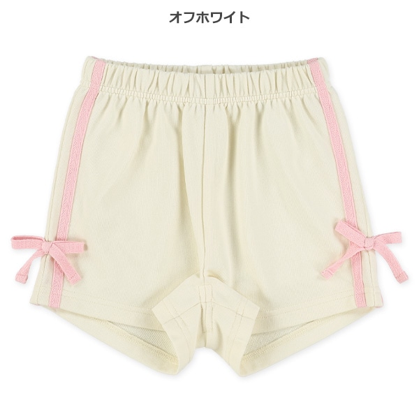 裏毛サイドラインリボンショートパンツ
