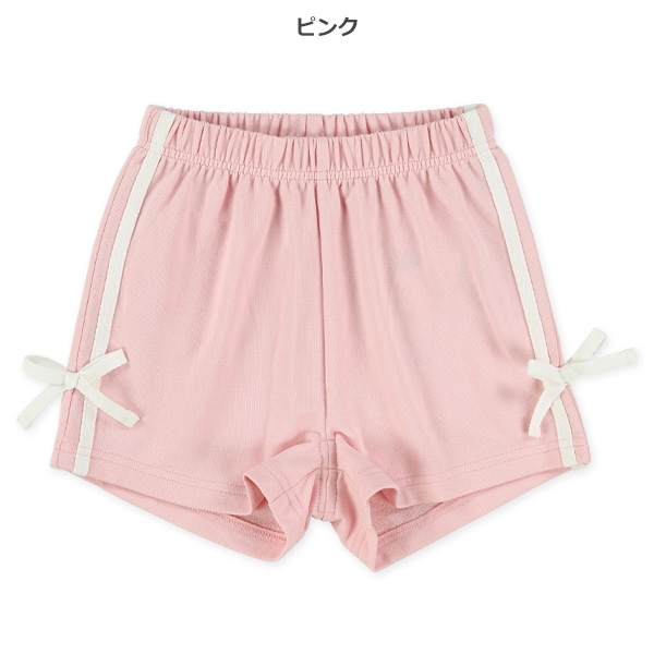 裏毛サイドラインリボンショートパンツ