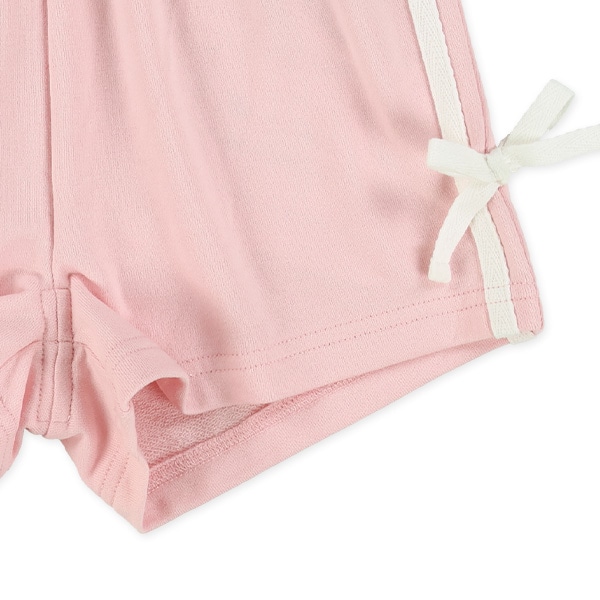 裏毛サイドラインリボンショートパンツ