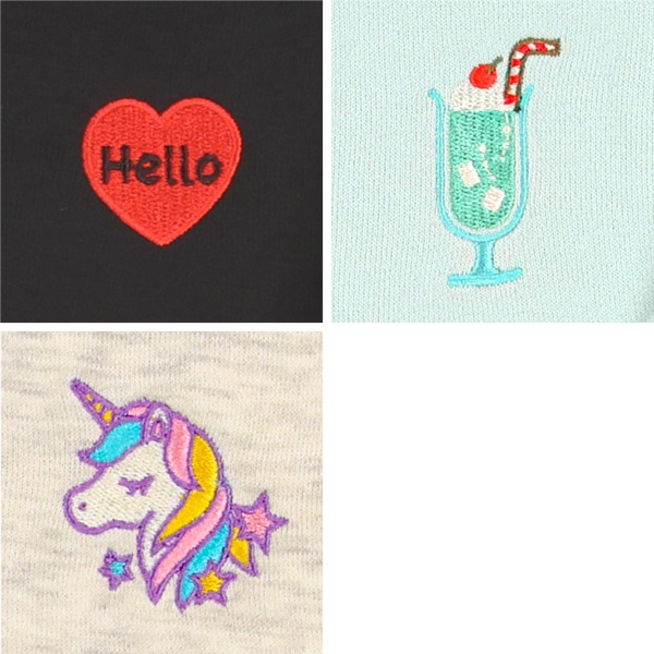 ミニ裏毛裾刺繍パイピングジョギパン