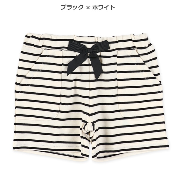 裏毛ボーダーショートパンツ