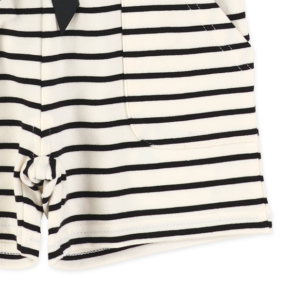 裏毛ボーダーショートパンツ