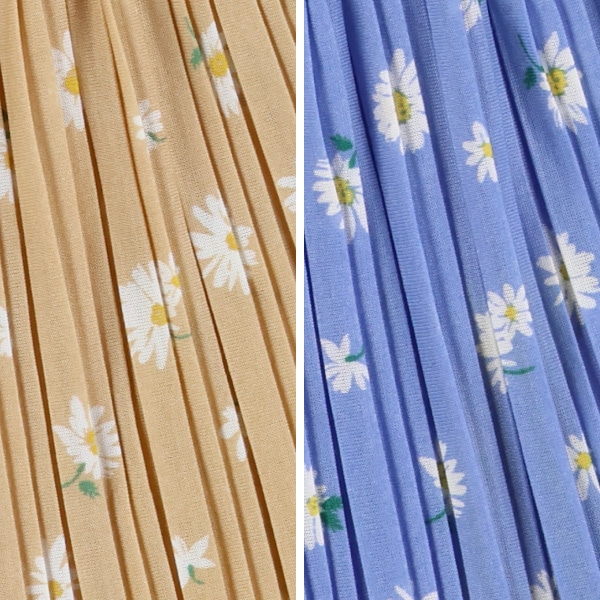 花プリントプリーツキュロットパンツ