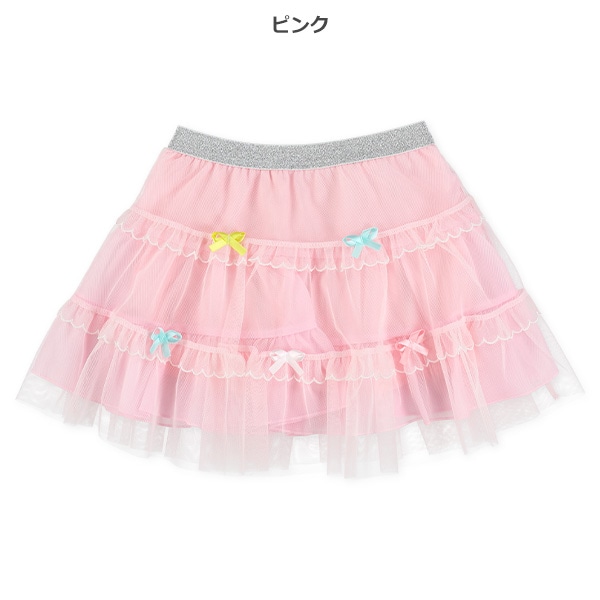 3段チュールリボンスカパン