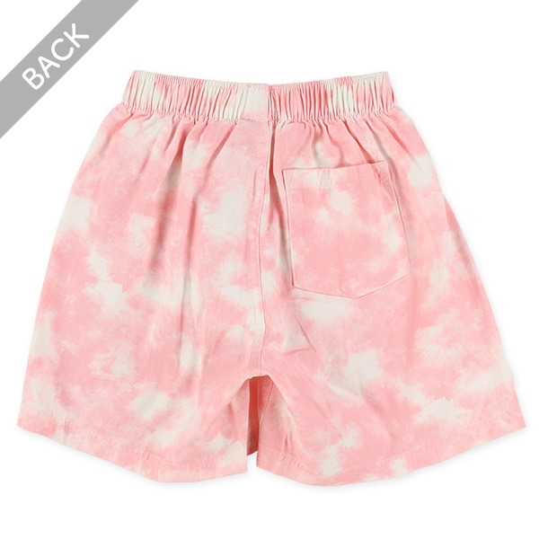 飾りベルト付きタイダイ風キュロットパンツ