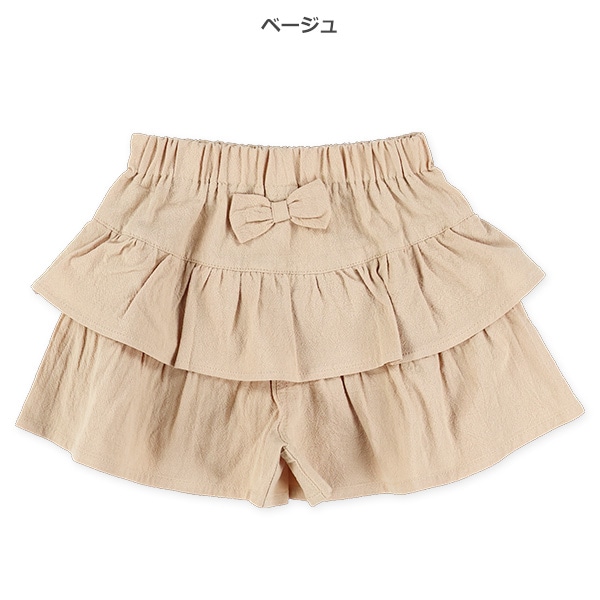 楊柳ガーゼフリルキュロットパンツ