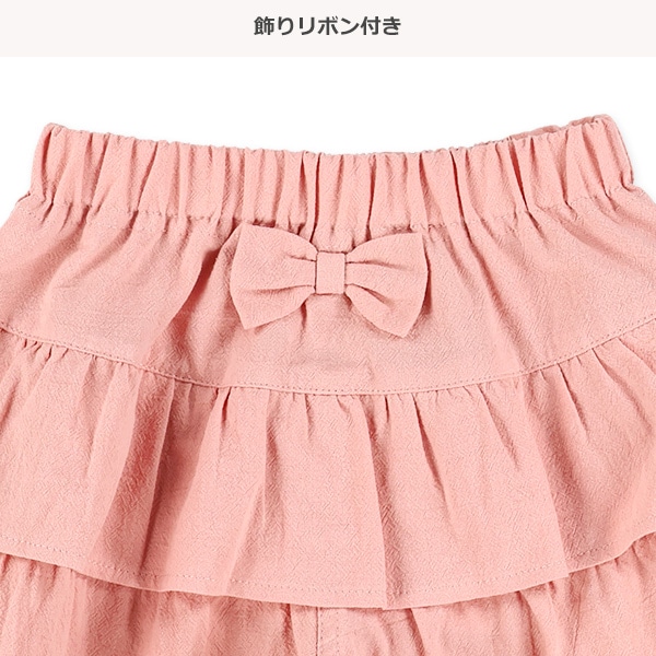 楊柳ガーゼフリルキュロットパンツ