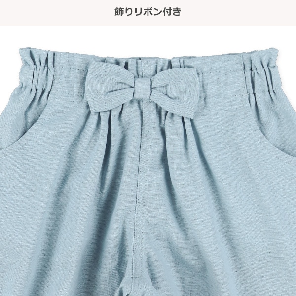 麻レーヨンキュロットパンツ