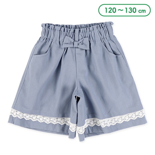 裾レースキュロットパンツ
