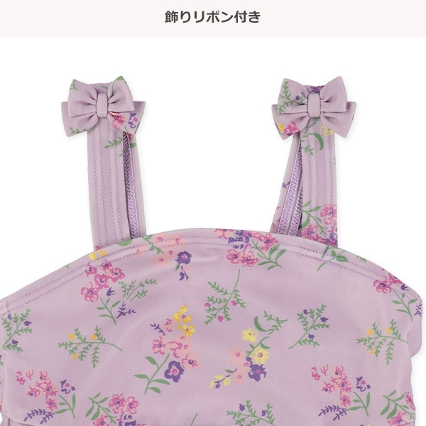花柄デニムニットセパレート水着