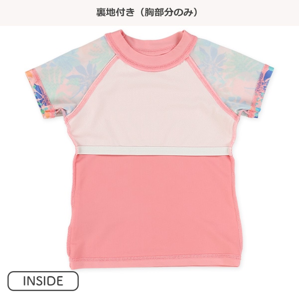 ボタニカル柄ラッシュセパレート水着