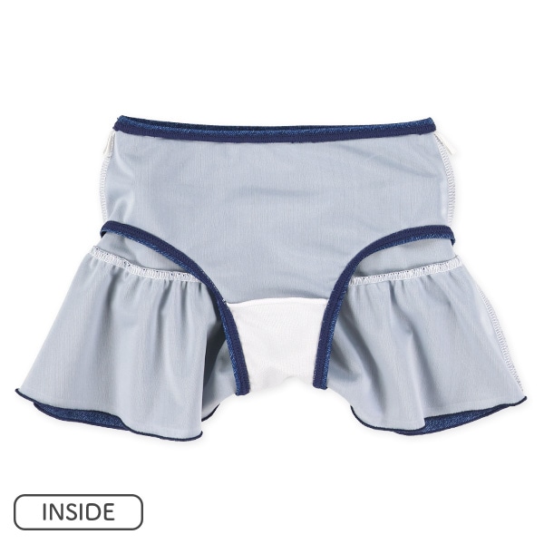 花柄デニムニットセパレート水着