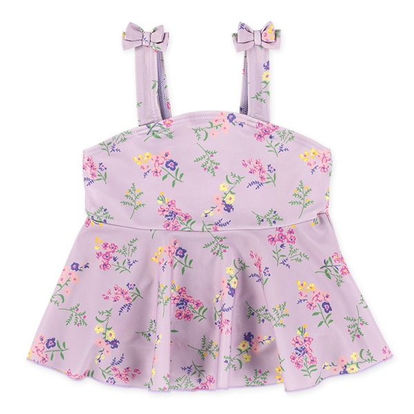 花柄デニムニットセパレート水着