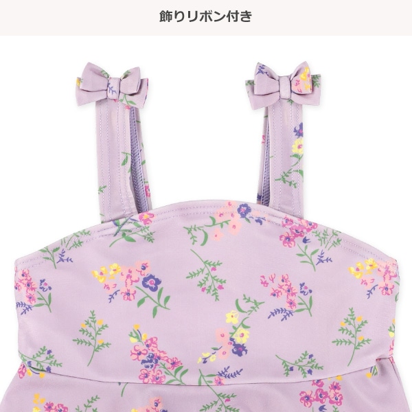 花柄デニムニットセパレート水着