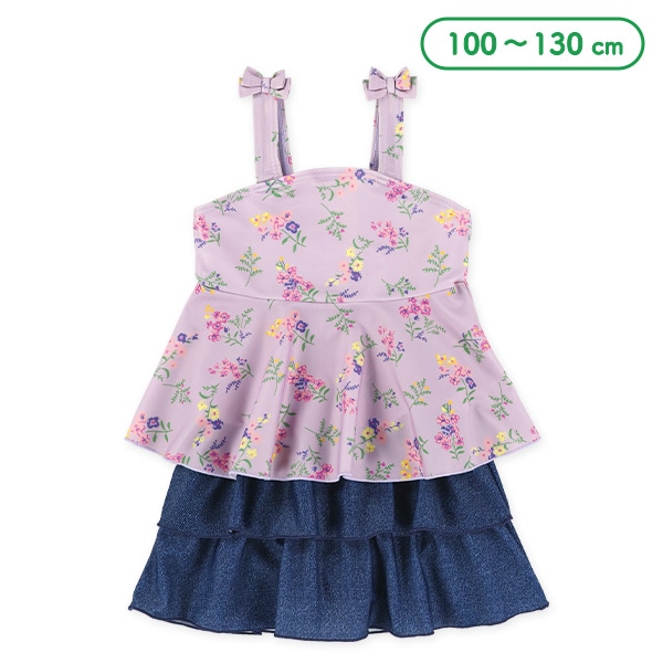 花柄デニムニットセパレート水着