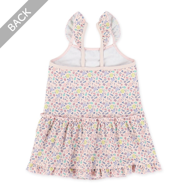 ストレッチ小花柄ワンピース水着