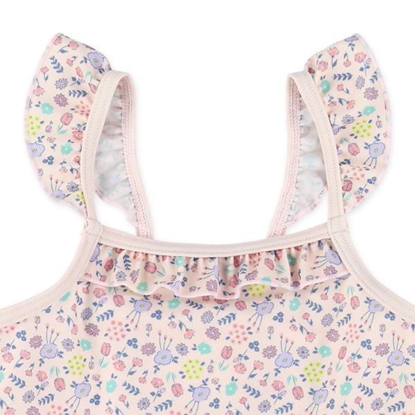 ストレッチ小花柄ワンピース水着