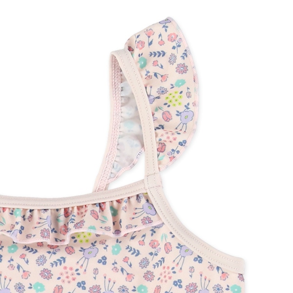 ストレッチ小花柄ワンピース水着