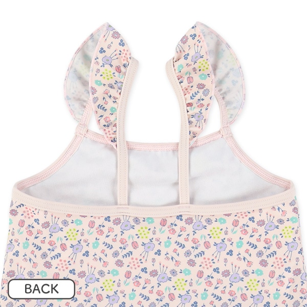 ストレッチ小花柄ワンピース水着