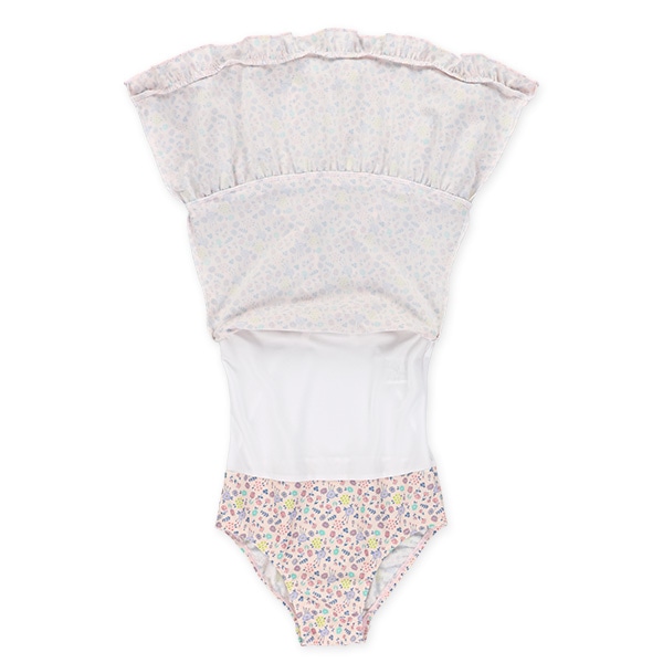 ストレッチ小花柄ワンピース水着