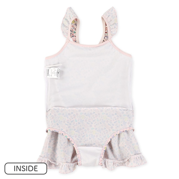 ストレッチ小花柄ワンピース水着