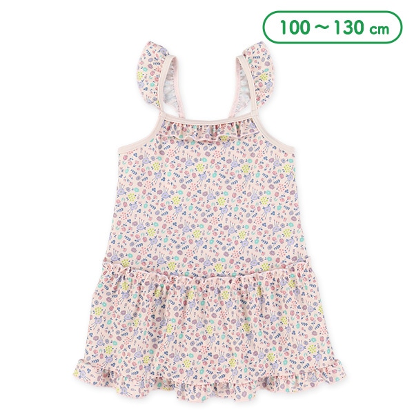 ストレッチ小花柄ワンピース水着