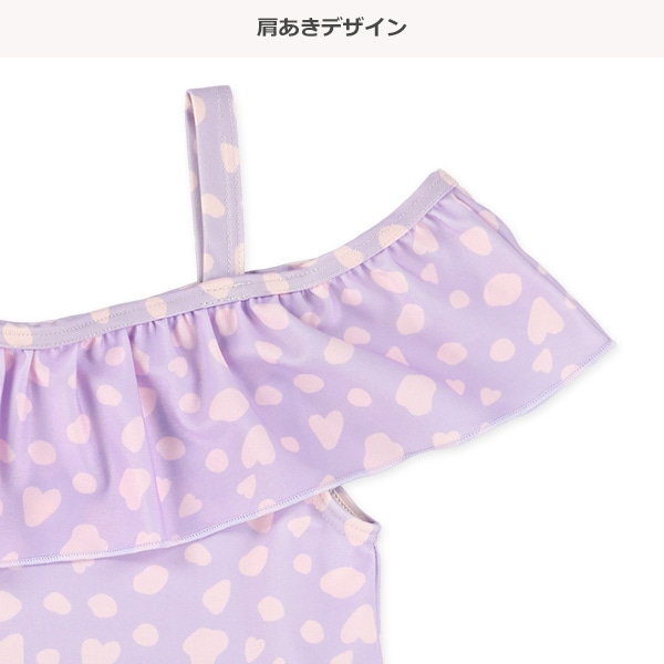 アニマル総柄肩あきワンピース水着