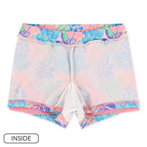 ボタニカル柄ラッシュセパレート水着