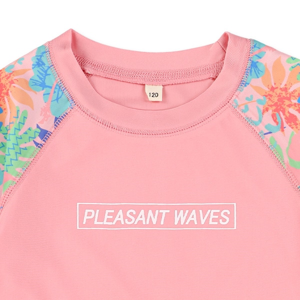 ボタニカル柄ラッシュセパレート水着