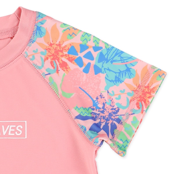 ボタニカル柄ラッシュセパレート水着