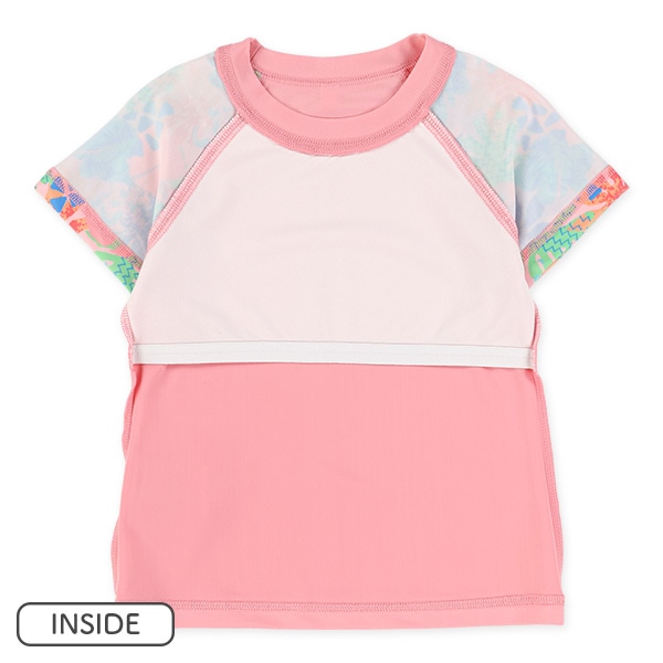 ボタニカル柄ラッシュセパレート水着