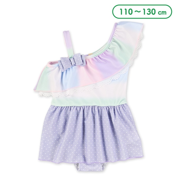 ワンショルダーグラデワンピース水着