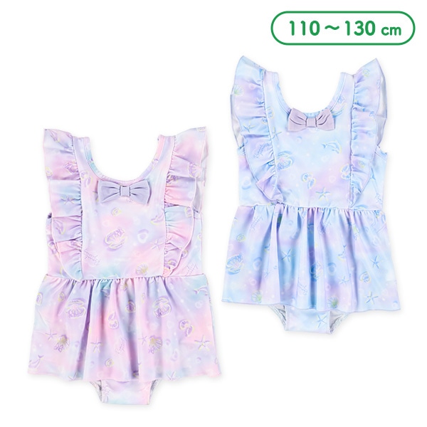 シェル柄ワンピース水着