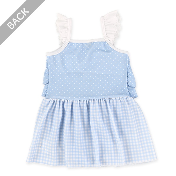 ドットギンガムワンピース水着
