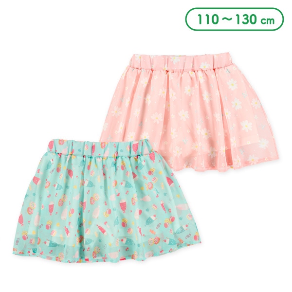 シフォン花柄・スイーツ柄スカパン