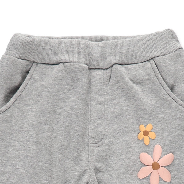 裏起毛花発泡プリントパンツ