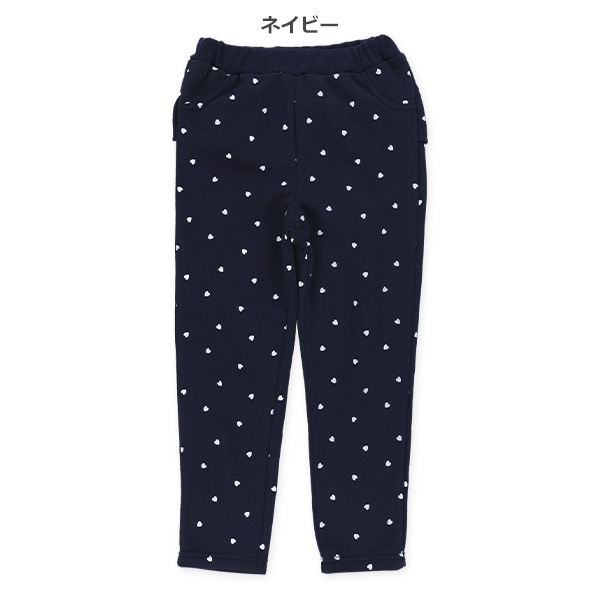 裏起毛後ろフリル総柄パンツ