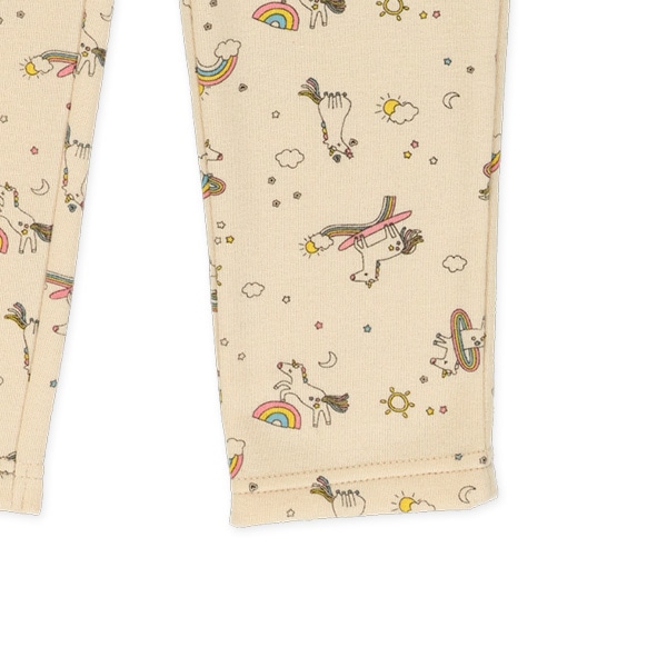 裏起毛後ろフリル総柄パンツ