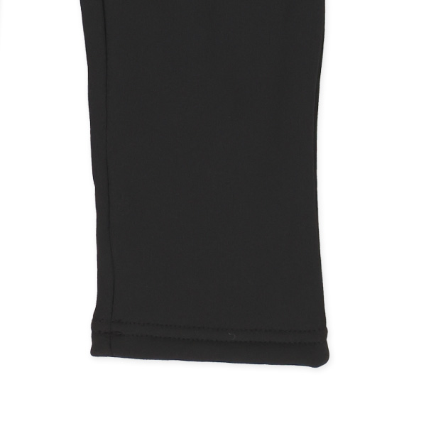 裏起毛無地ブラックのびのびパンツ