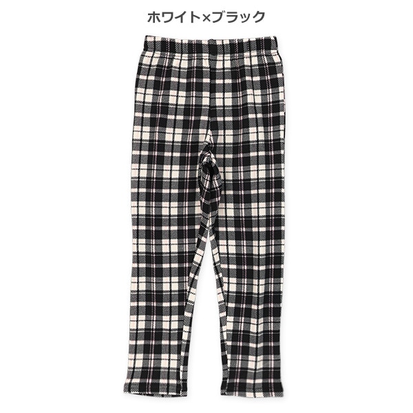 裏起毛チェック柄のびのびパンツ