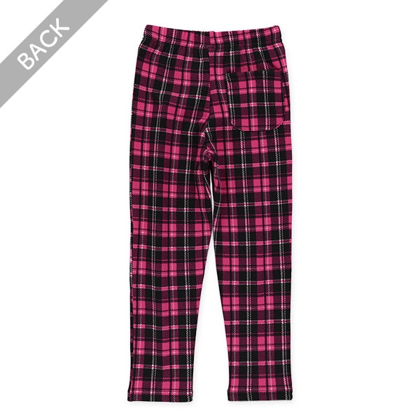 裏起毛チェック柄のびのびパンツ