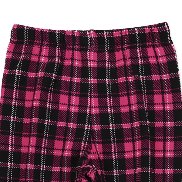 裏起毛チェック柄のびのびパンツ