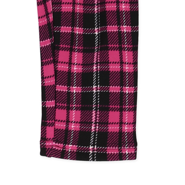 裏起毛チェック柄のびのびパンツ