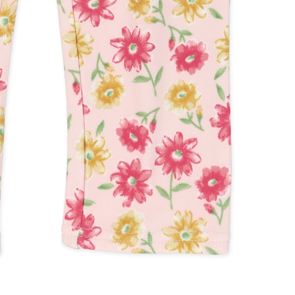 裏起毛花柄のびのびパンツ